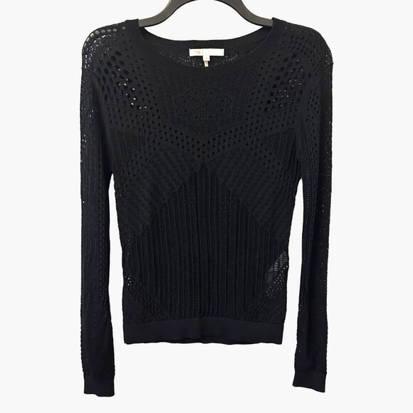 Maje Maelys Open-Knitwork Sweater, size 1 / S - Picture 2 of 5